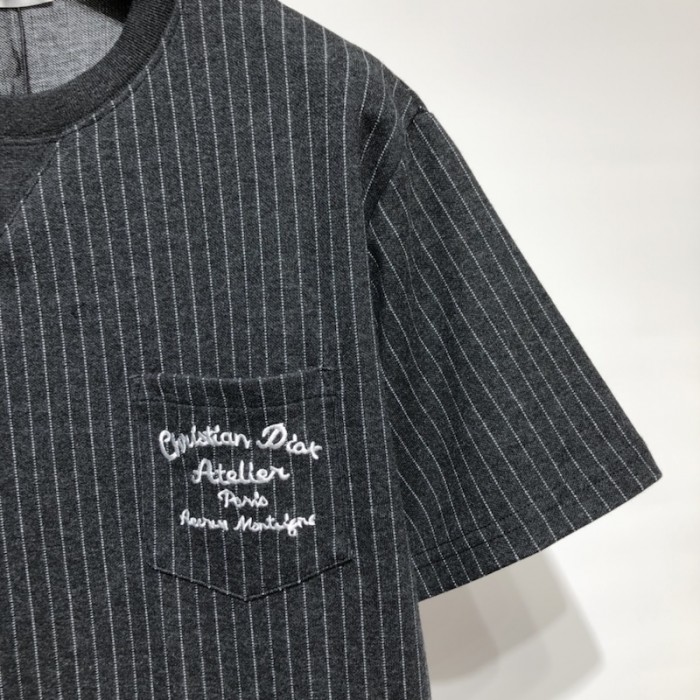ch**an D*or atelier t-shirt gray wool and cotton jersey