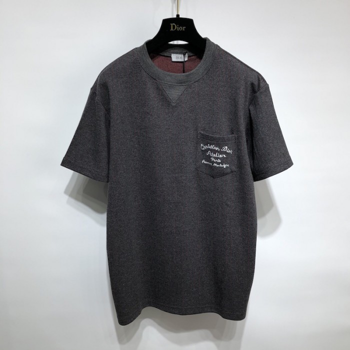ch**an D*or atelier t-shirt black wool and cotton jersey