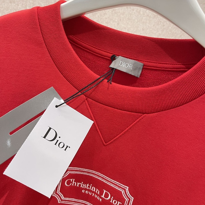 ch**an D*or couture sweater red cashmere jersey
