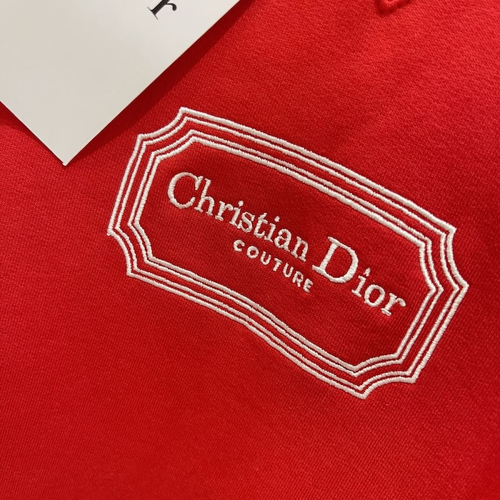 ch**an D*or couture sweater red cashmere jersey