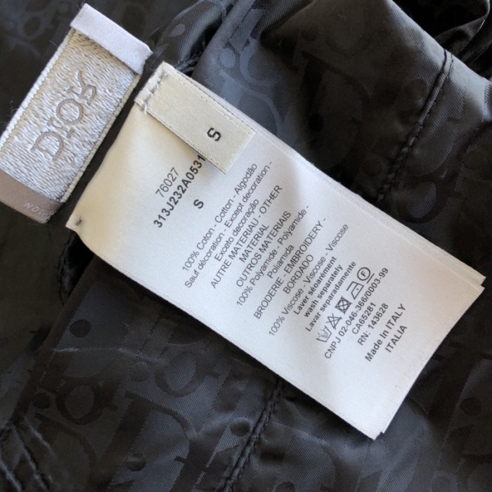 ch**an D*or couture reversible hooded track jacket black cotton fleece