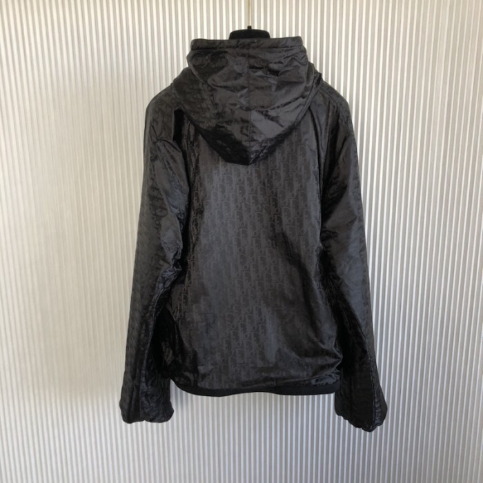 ch**an D*or couture reversible hooded track jacket black cotton fleece
