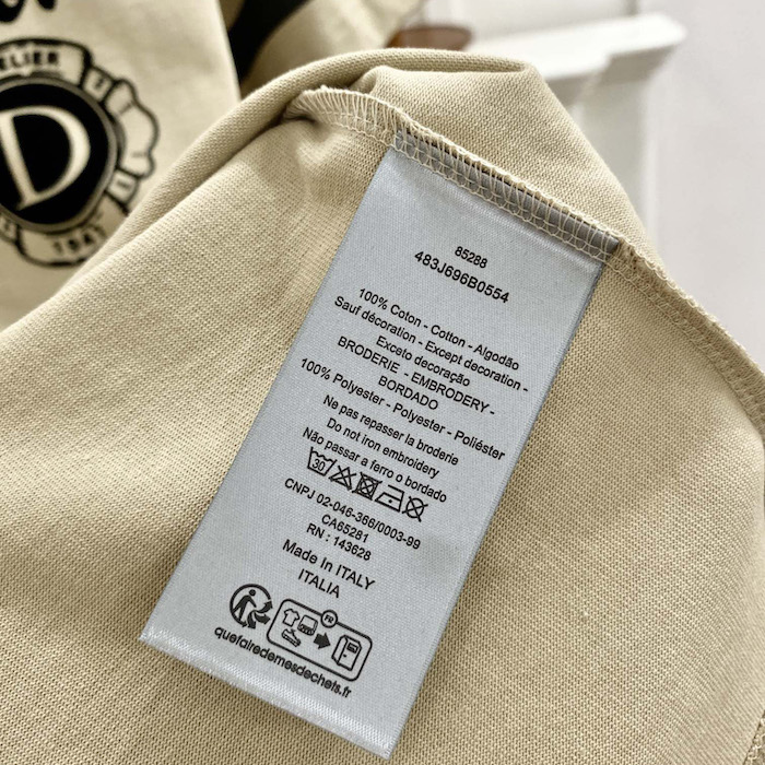 ch**an D*or couture relaxed-fit t-shirt beige organic cotton jersey