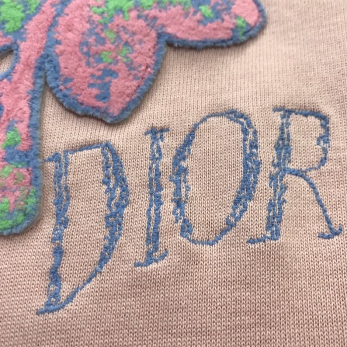 D*or alex foxton rose embroidered t shirt pink