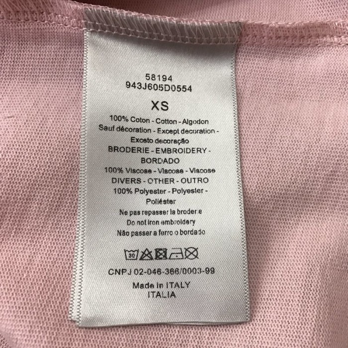 D*or alex foxton rose embroidered t shirt pink