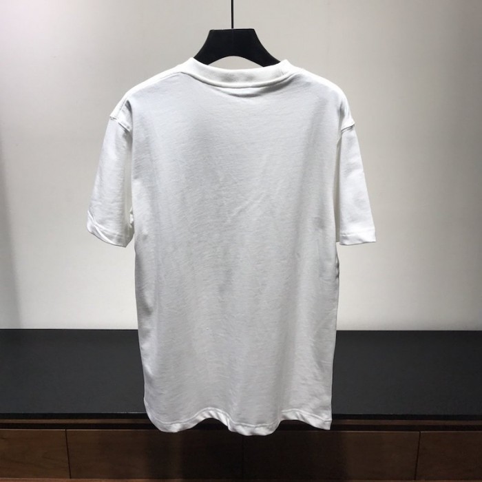 D*or alex foxton rose embroidered t shirt white