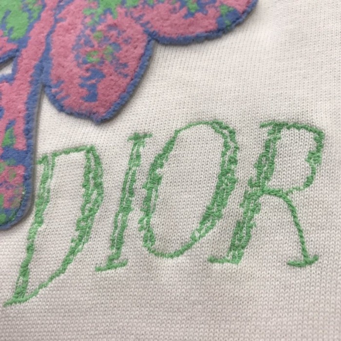 D*or alex foxton rose embroidered t shirt white