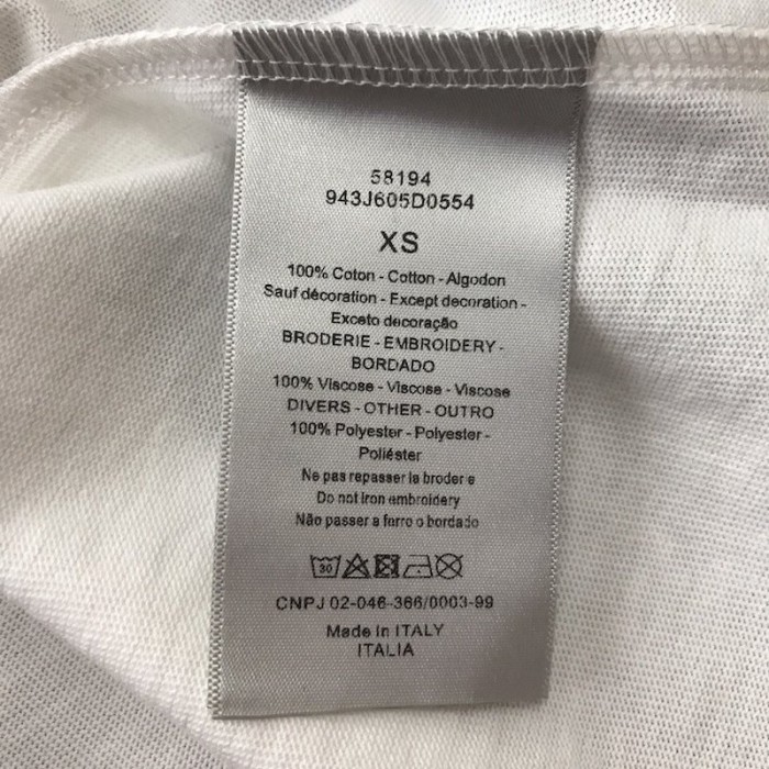 D*or alex foxton rose embroidered t shirt white
