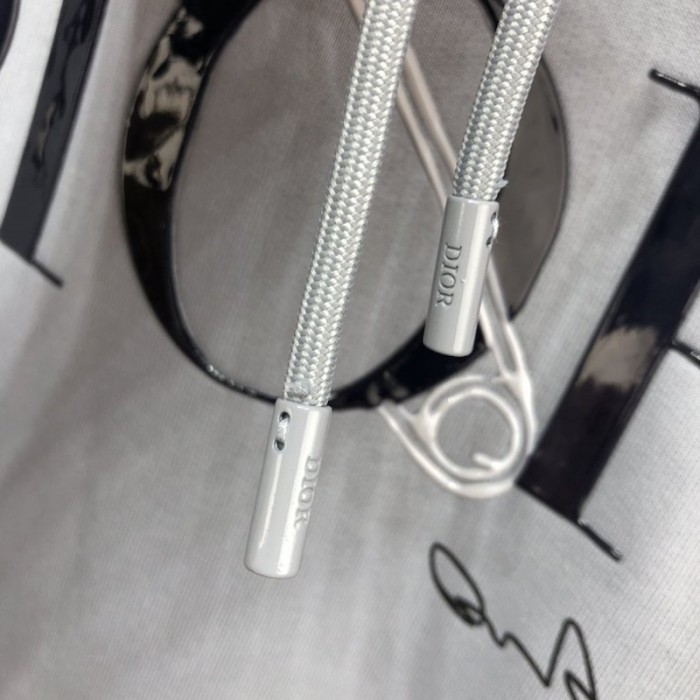 D*or oversized D*or and judy blame hooded sweatshirt grey