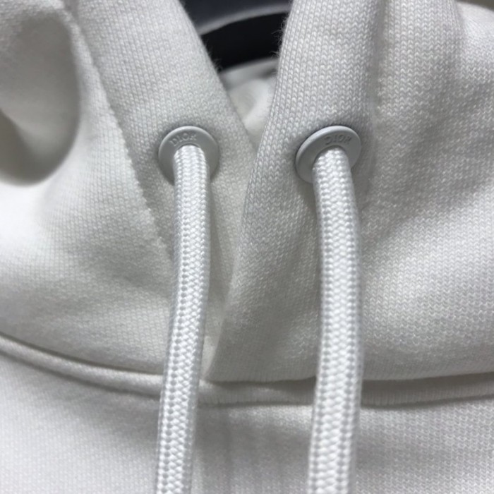 D*or oversized D*or and judy blame hooded sweatshirt white