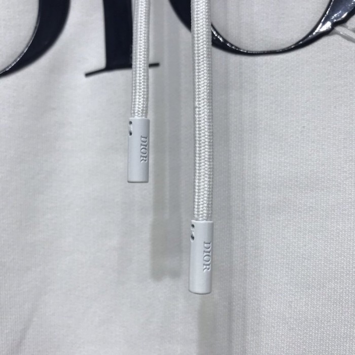 D*or oversized D*or and judy blame hooded sweatshirt white