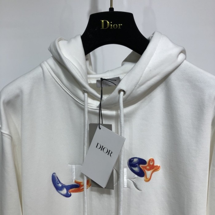 D*or and kenny scharf hooded sweatshirt white cotton