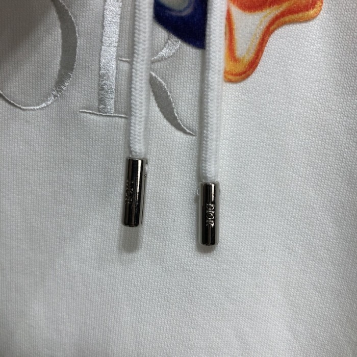 D*or and kenny scharf hooded sweatshirt white cotton