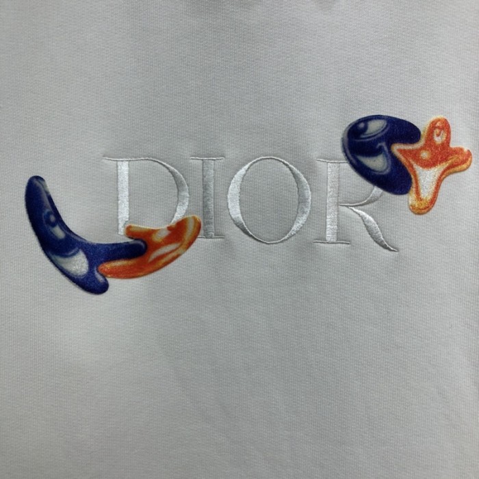 D*or and kenny scharf hooded sweatshirt white cotton