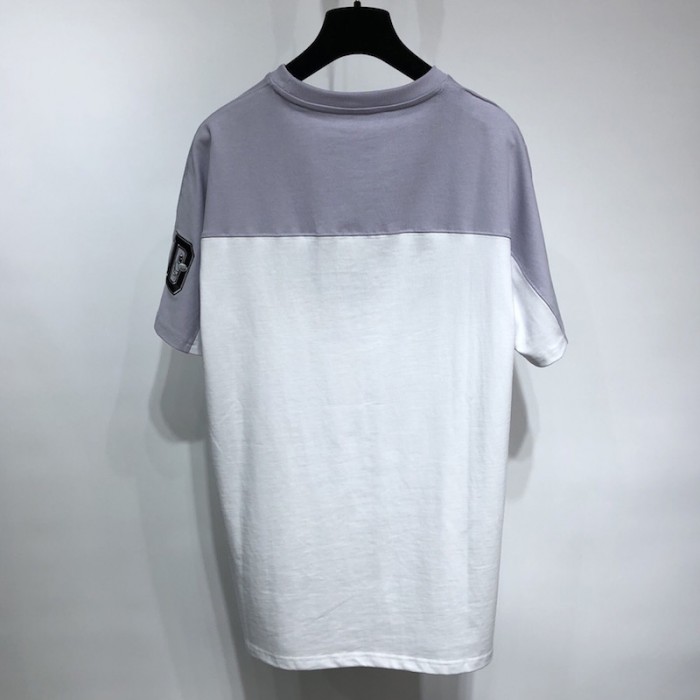 oversized D*or and kenny scharf t shirt grey