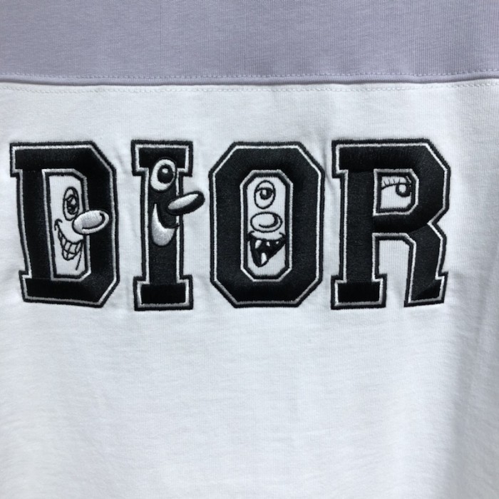 oversized D*or and kenny scharf t shirt grey