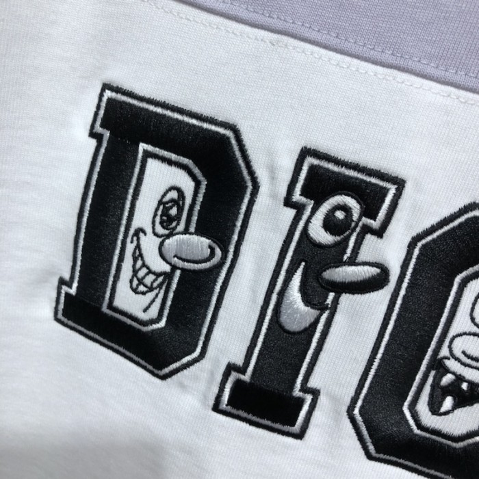 oversized D*or and kenny scharf t shirt grey