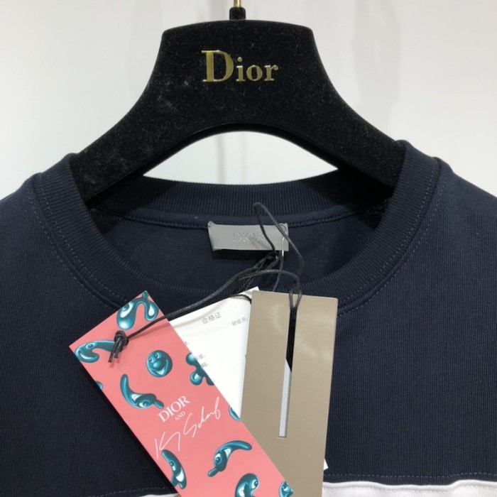 oversized D*or and kenny scharf t shirt navy