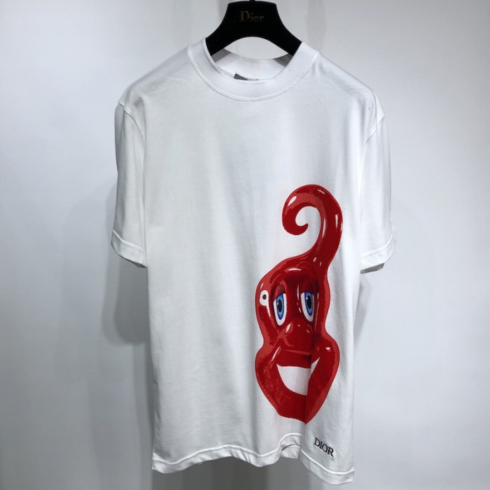 oversized D*or and kenny scharf t shirt white