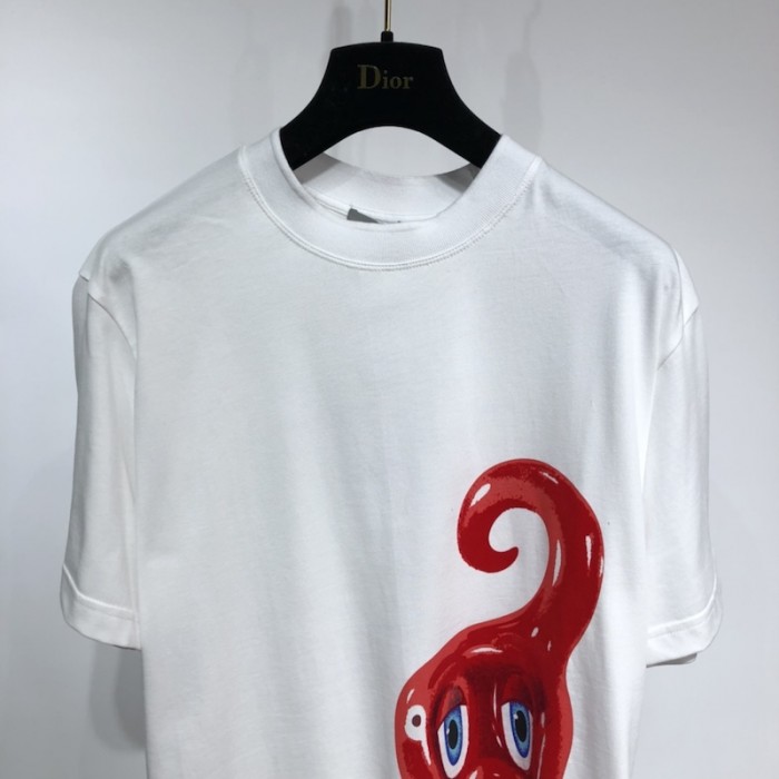 oversized D*or and kenny scharf t shirt white