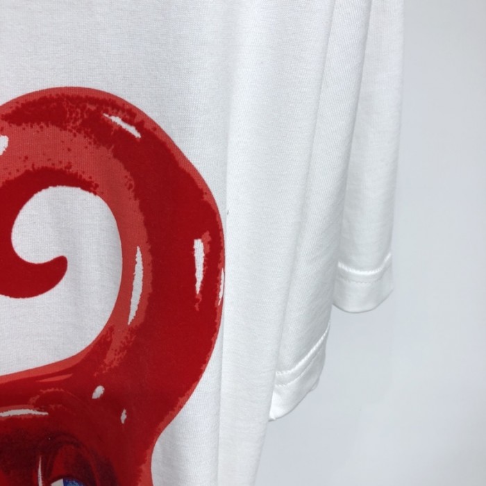 oversized D*or and kenny scharf t shirt white