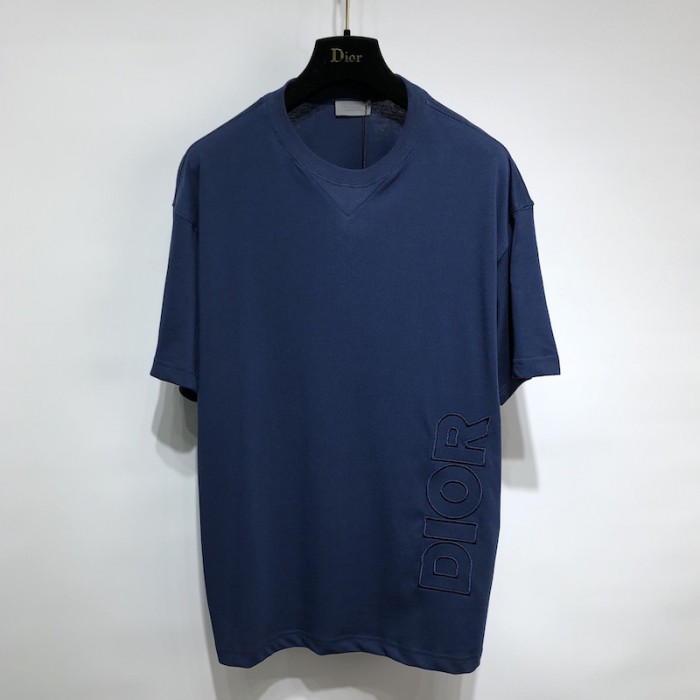 D*or and parley oversized t-shirt blue cotton jersey
