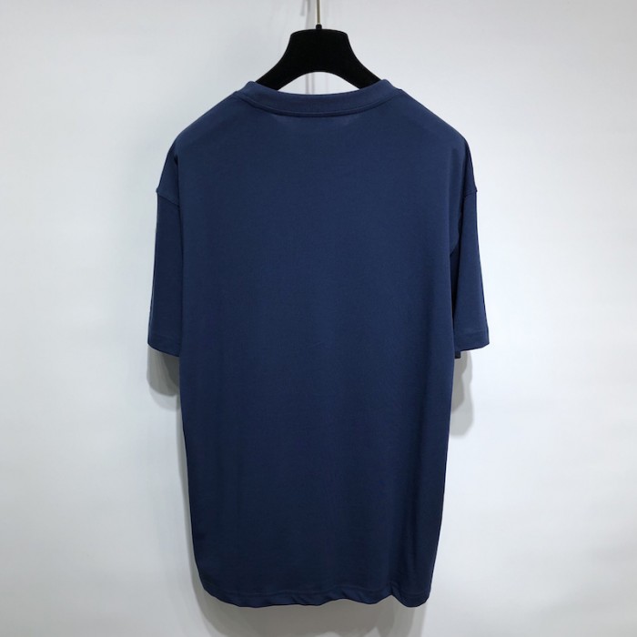 D*or and parley oversized t-shirt blue cotton jersey