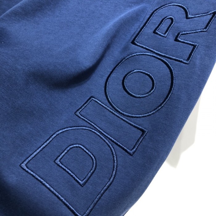 D*or and parley oversized t-shirt blue cotton jersey