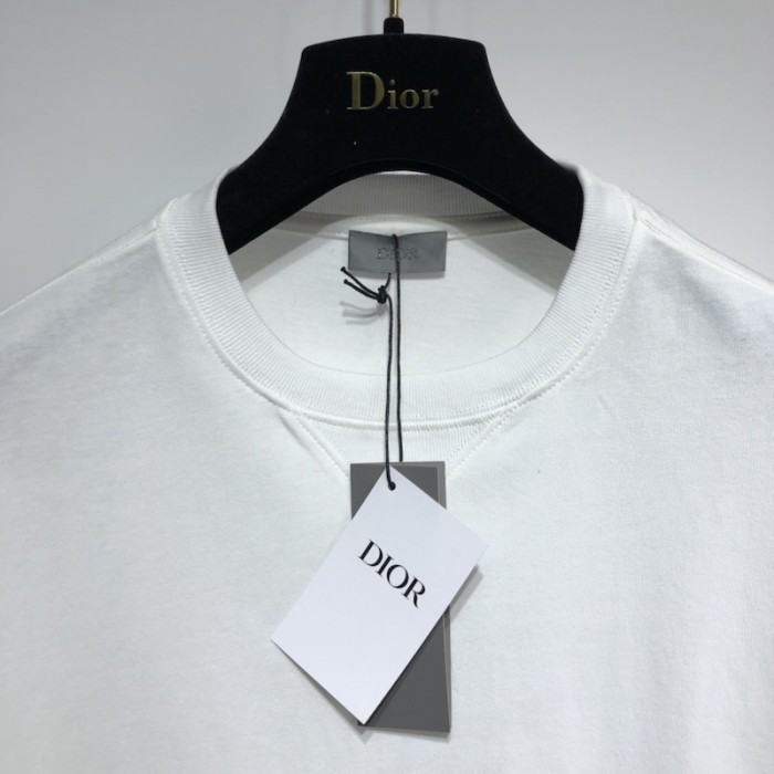 D*or parley oversized t-shirt white cotton jersey