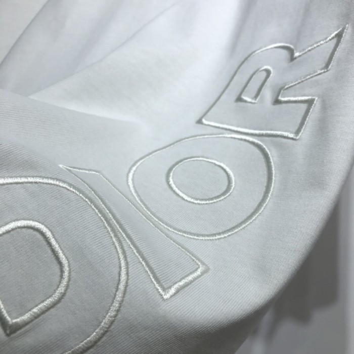 D*or parley oversized t-shirt white cotton jersey