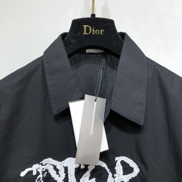 D*or and peter doig dress shirt black cotton