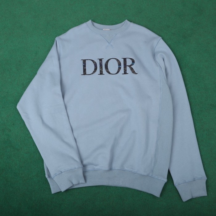 D*or oversized D*or and peter doig sweatshirt light blue cotton fleece