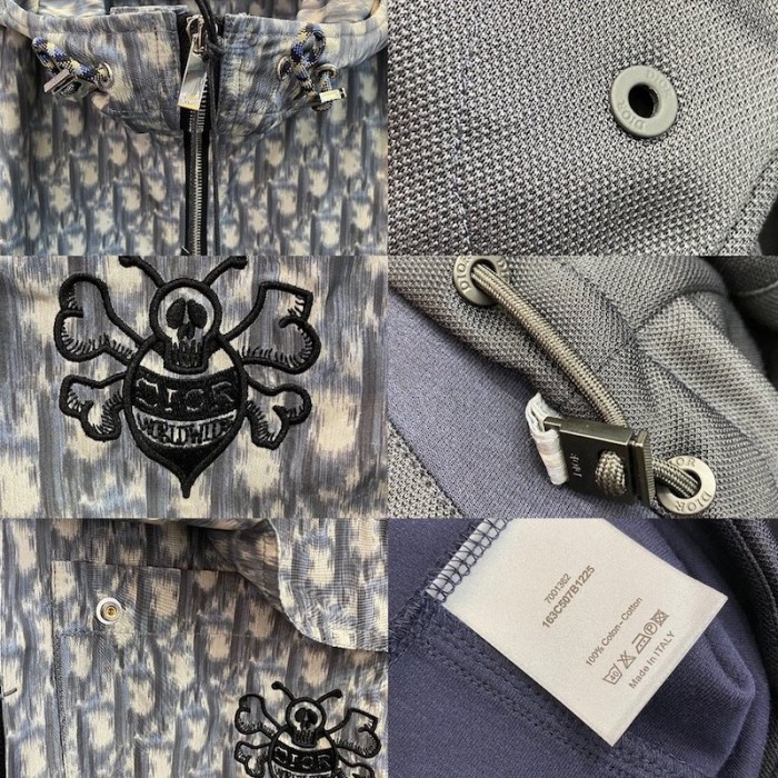 D*or and shawn anorak technical cotton canvas navy