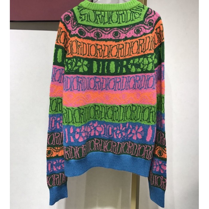 D*or and shawn sweater multicolor wool jacquard