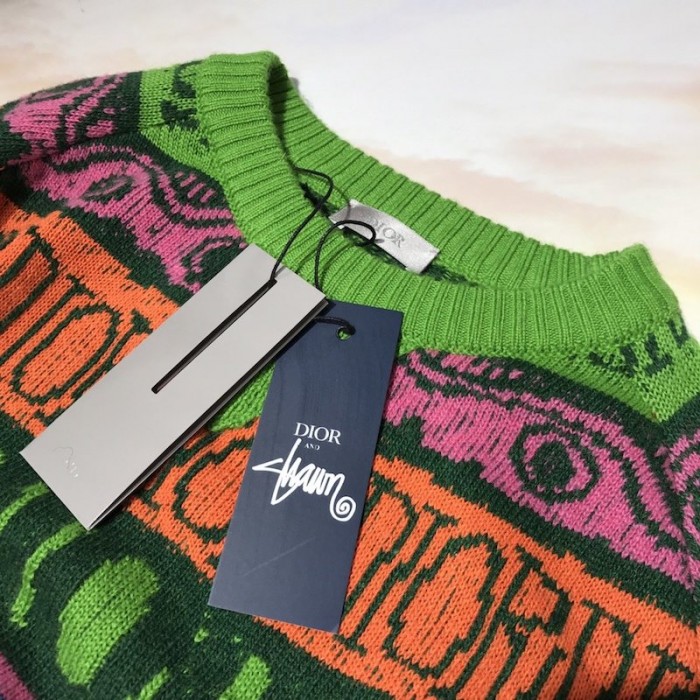 D*or and shawn sweater multicolor wool jacquard
