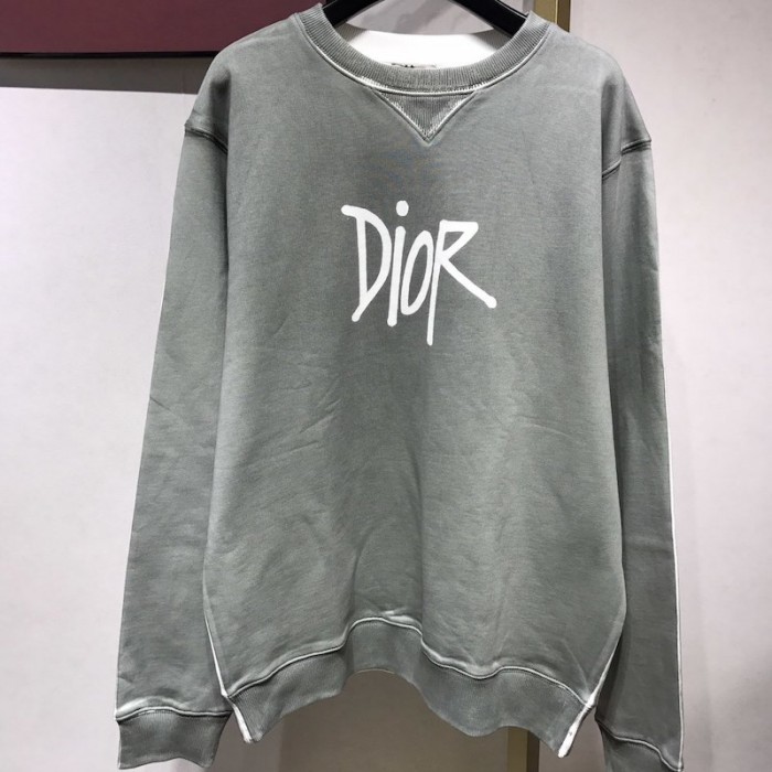 D*or and shawn sweatshirt cotton fleece gray