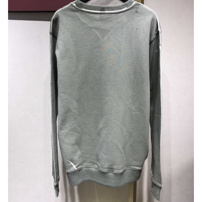 D*or and shawn sweatshirt cotton fleece gray
