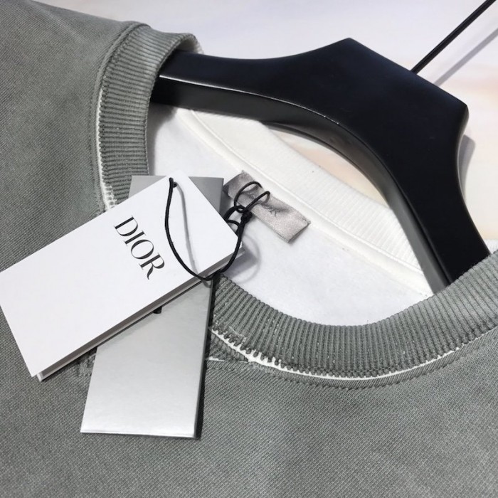D*or and shawn sweatshirt cotton fleece gray
