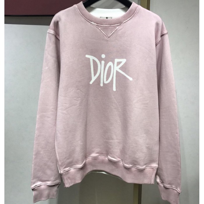 D*or and shawn sweatshirt cotton fleece pink