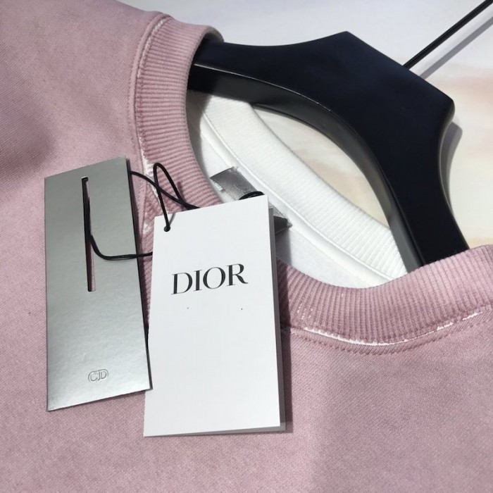 D*or and shawn sweatshirt cotton fleece pink