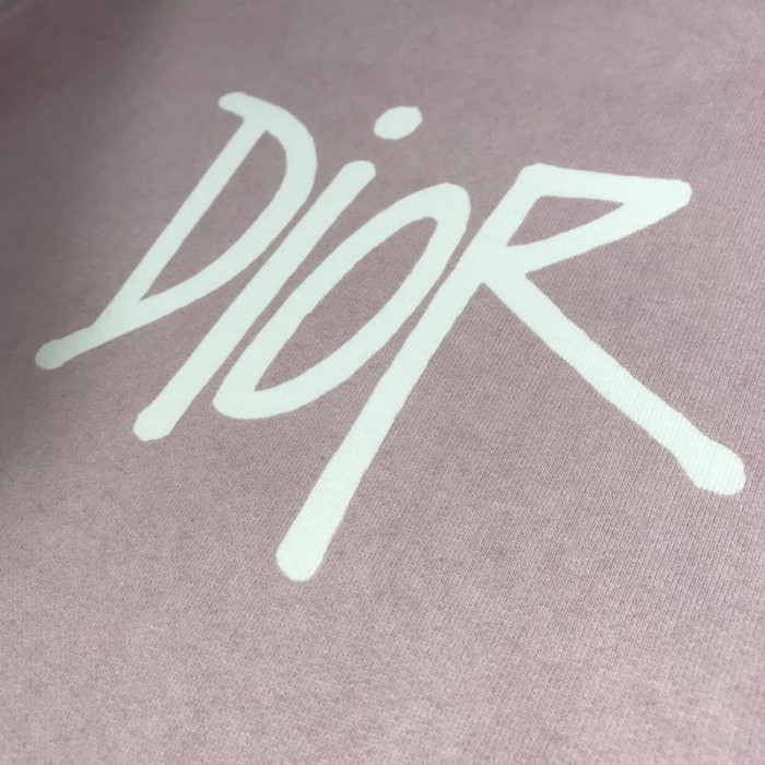 D*or and shawn sweatshirt cotton fleece pink