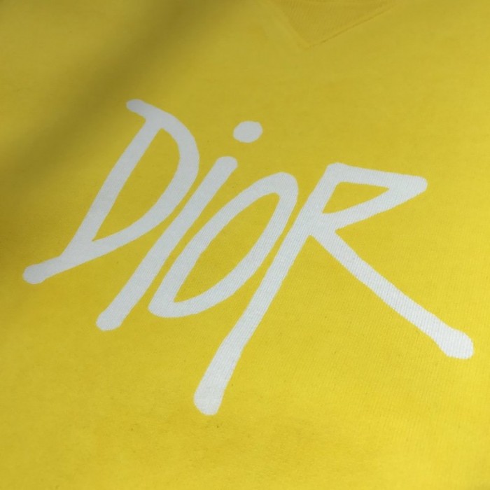 D*or and shawn sweatshirt cotton fleece yellow