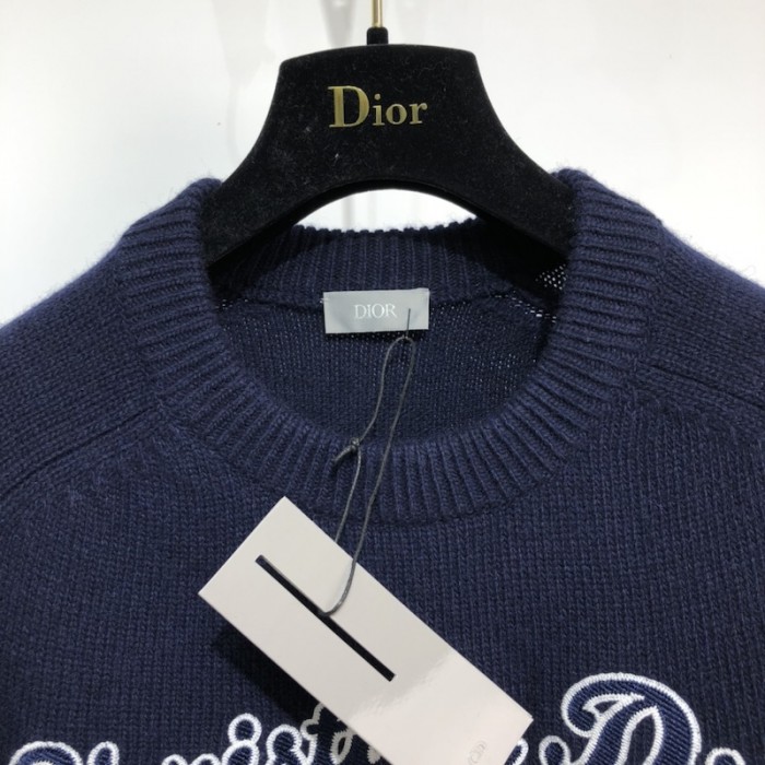 ch**an D*or atelier sweater blue wool jersey