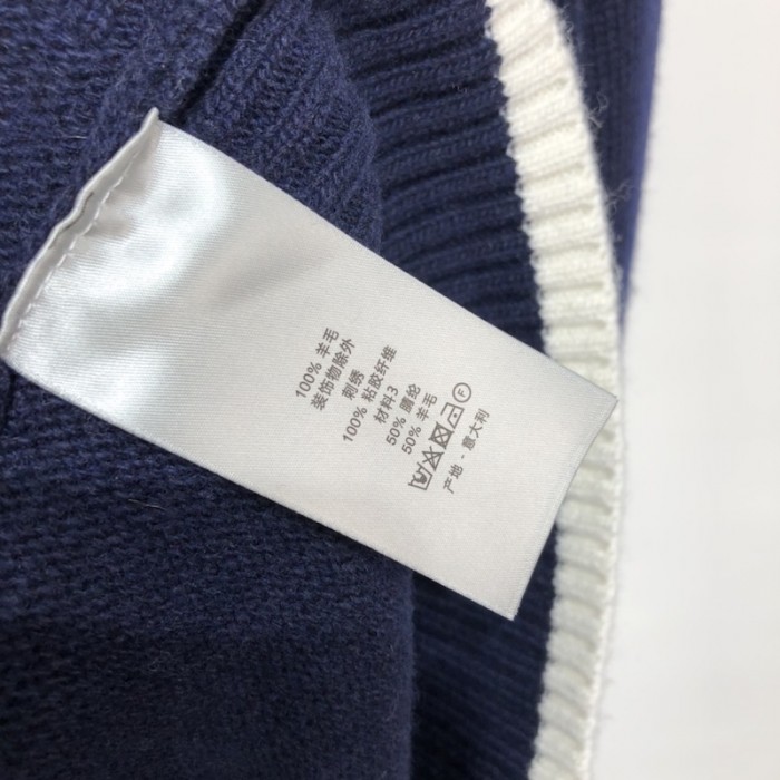 ch**an D*or atelier sweater blue wool jersey