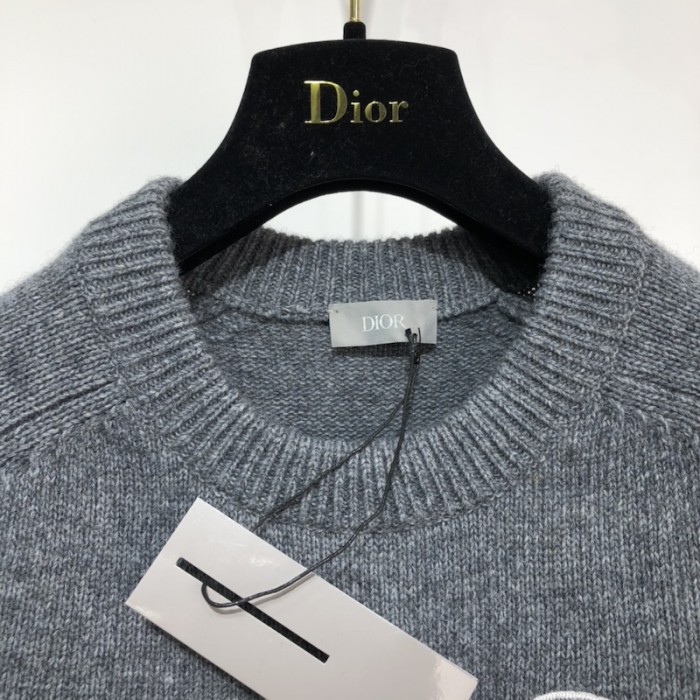 ch**an D*or atelier sweater gray wool jersey