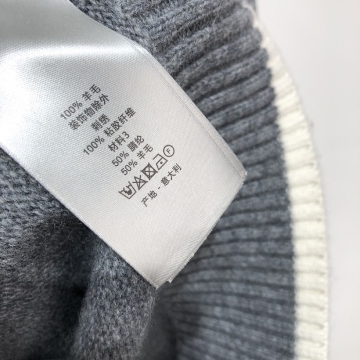 ch**an D*or atelier sweater gray wool jersey