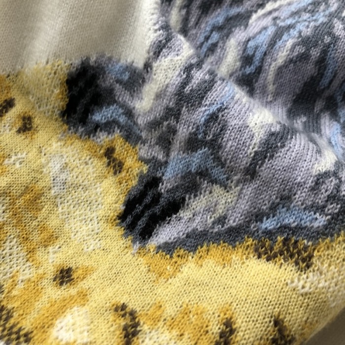 D*or bobby sweater ecru cashmere jacquard
