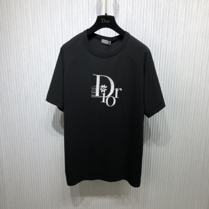 relaxed-fit D*or by erl t-shirt black slub cotton jersey