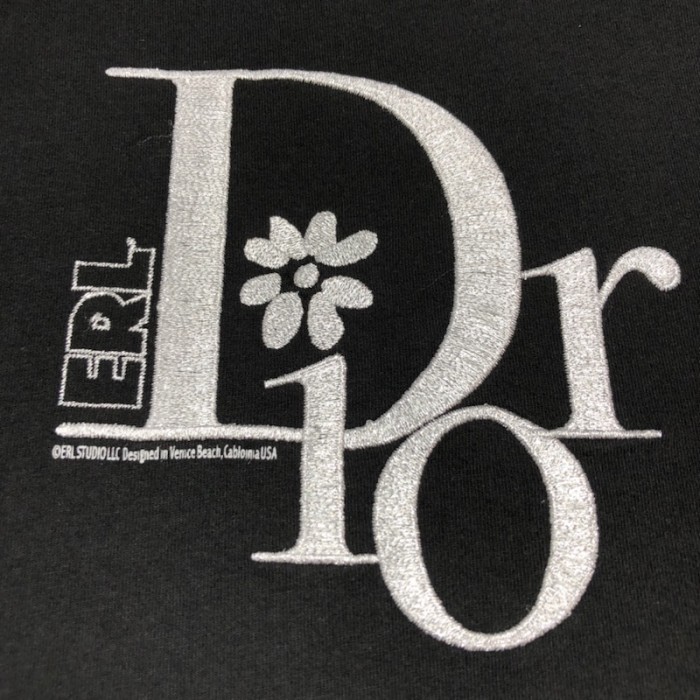 relaxed-fit D*or by erl t-shirt black slub cotton jersey