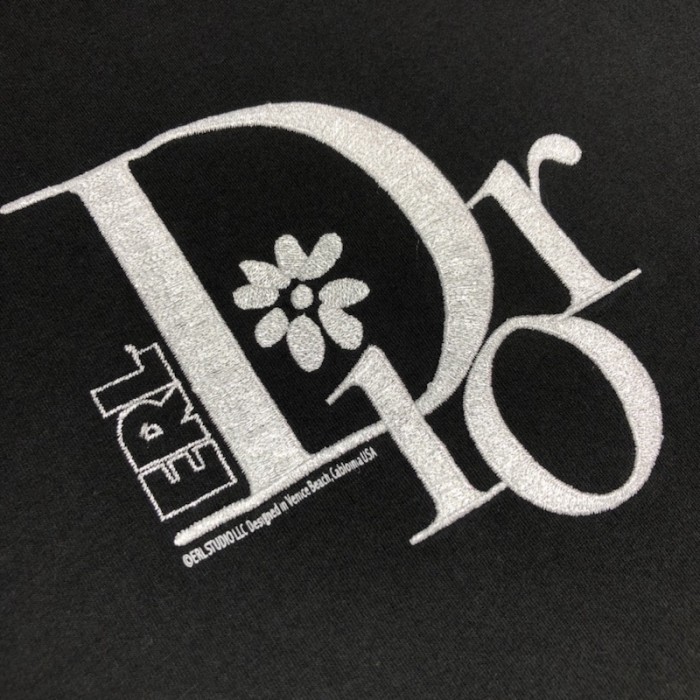 relaxed-fit D*or by erl t-shirt black slub cotton jersey